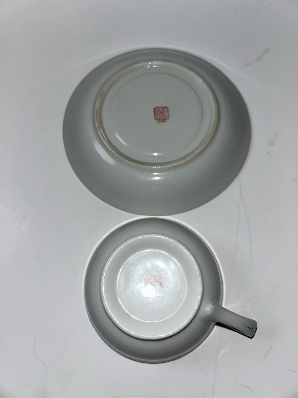 Hand Painted Floral Print Teacup and Saucer Marked Japan Cottage core Style